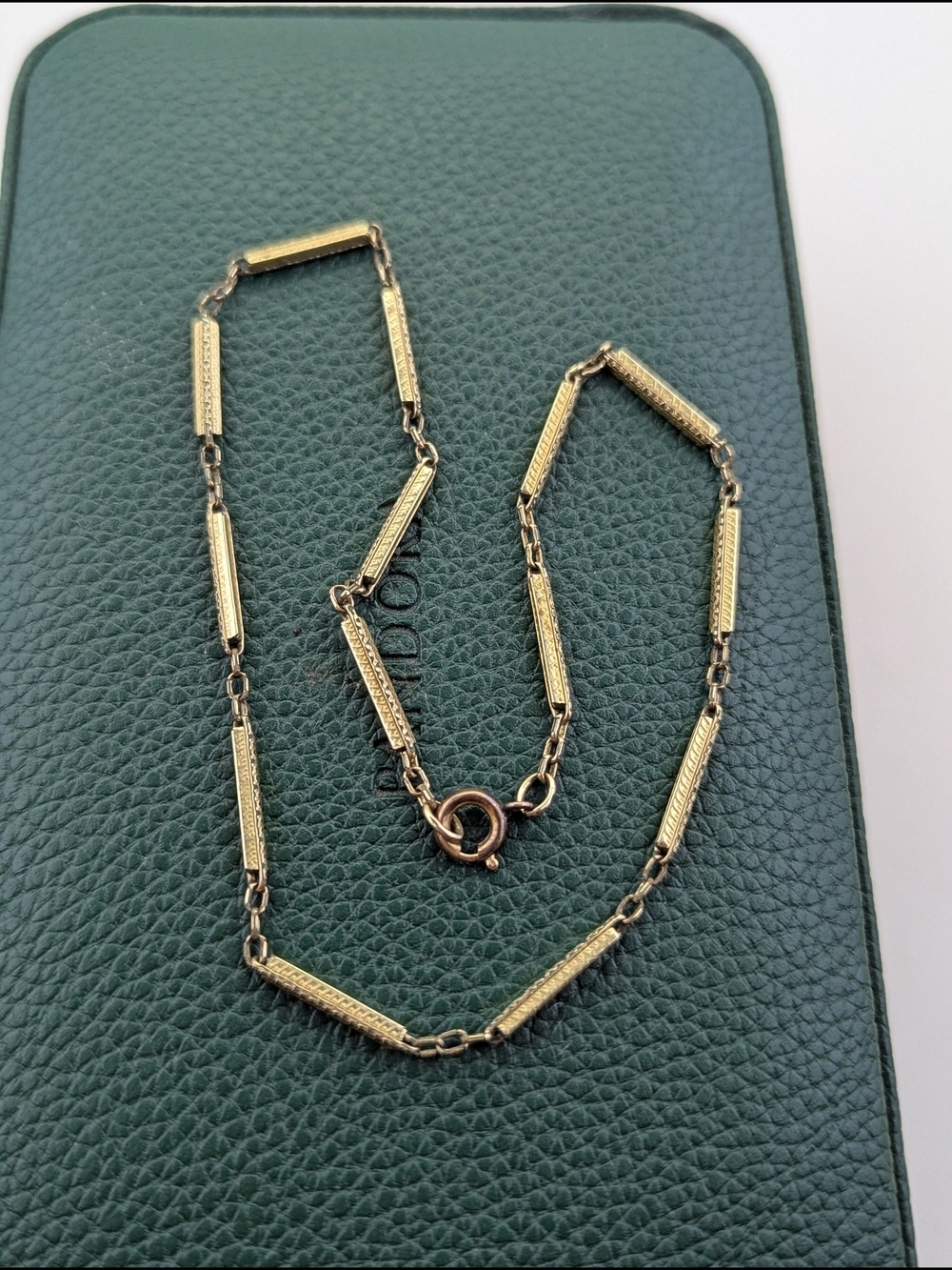 ✨ Vintage Art Deco Style Filigree Bar Link Necklace ✨
